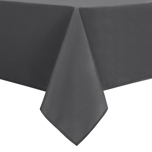 DWCN Rectangle Tablecloth - 30 x 60 Inch - Waterproof Stain and Wrinkle Resistant Washable Table Cloth, Decorative Fabric Table Cover for Kitchen Dining Room Party and Outdoor Use, Grey