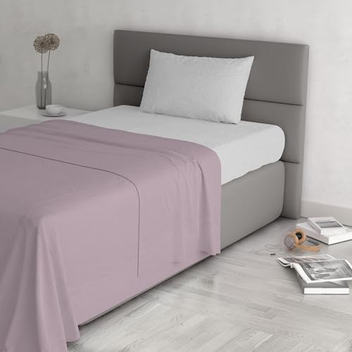 Trend Chic Bed Set, 100% Cotton, Made in Italy, Queen Size, Antique Pink