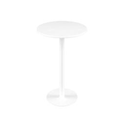 Office Hippo Circular Bar Table, Sturdy & Robust High Office Table, Stylish Work Table For Home Office, Ideal For Reception Area & Breakout Room, High Table Desk, 5 Year Guarantee - White/White