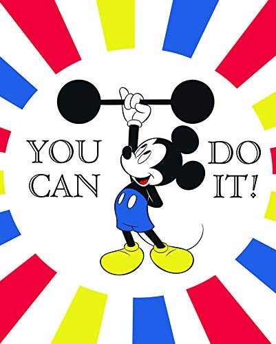 Komar Disney Wall Picture Mickey Mouse Do it - Children's Room, Baby Room, Decoration, Art Print - Size 40 x 50 cm (Width x Height) - without Frame - WB033-40 x 50 cm