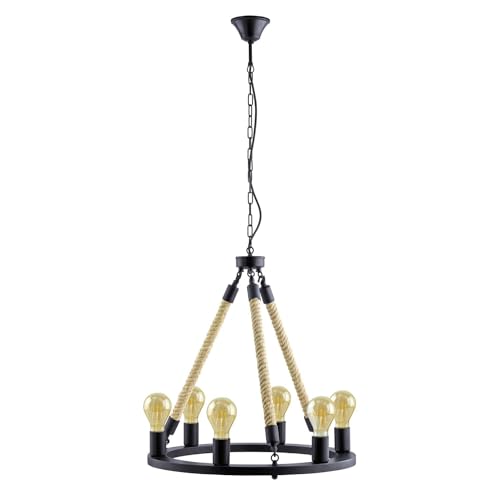 EGLO pendant light Findlay, 6-light Vintage Chandelier