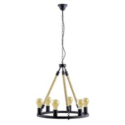 EGLO pendant light Findlay, 6-light Vintage Chandelier