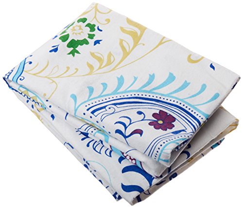 Tribeca Living FLPAGADPCST Printed 170-GSM Cotton Flannel Pillowcases, Standard, Paisley Garden