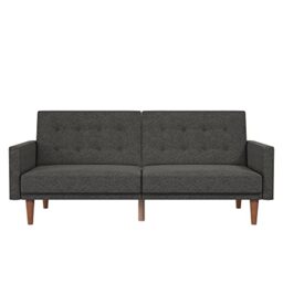 DHP Furniture Wimbley Sofabed, Grey Linen, 86x200x80cm (DxWxH)