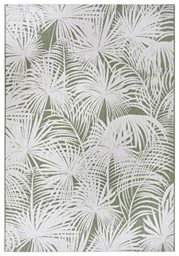 NORTHRUGS Indoor and Outdoor Rug 80 x 150 cm - Weatherproof Boho Modern Palm Trees Leaves Floral Pattern Runner Patio Rug Balcony Rug Kitchen Runner Bath Mat Living Room Rug Waterproof in Green