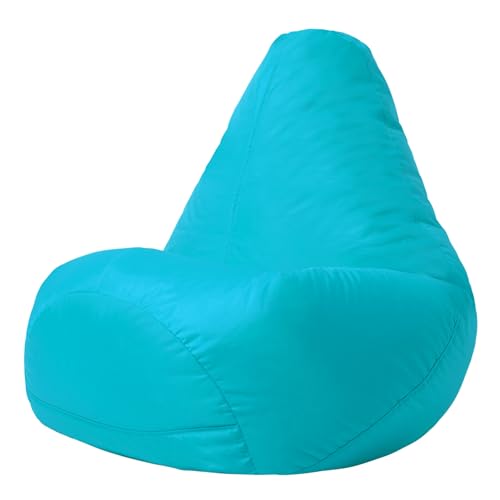 Bean Bag Bazaar High Back Recliner Bean Bag Chair, Aqua Blue, Indoor Outdoor Beanbag, Water Resistant Fabric, Large Beanbag with Filling Included, Gaming Chair, Outdoor Seating, Garden Furniture