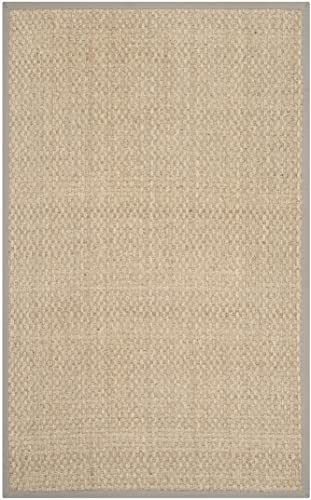SAFAVIEH Natural Fiber Rug for Living Room, Dining Room, Bedroom - Natural Fiber Collection, Short Pile, in Natural, 79 X 152 cm