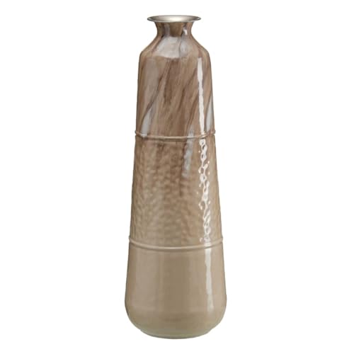 BigBuy Home Vase Beige Iron 28 x 28 x 84 cm