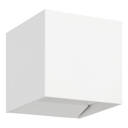 Eglo LED Outdoor wall spot Light Calpino 3, Outside lamp uplight and Downlight, Porch Lighting, Spotlight Made of White Metal, Warm White, IP54
