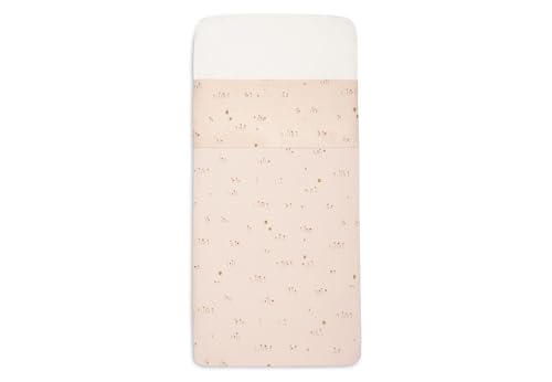 Jollein Cot Sheet - Pretty Picnic - 120x150cm - 100% Cotton - Flat Sheet Without Elastic - OEKO-TEX Certified