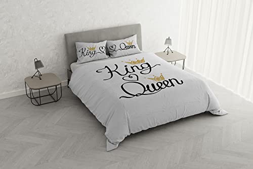 Shine Duvet Cover Set with Digital Print, Made in Italy, Double, 14 cm