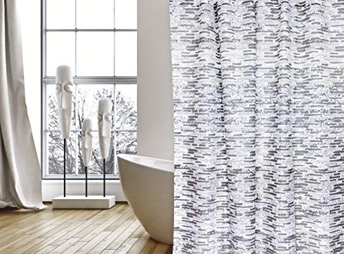 MSV Shower curtain Briques Premium 180x200cm grey