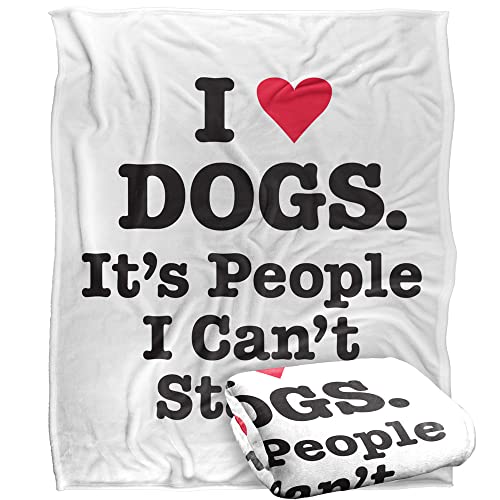 Bcreative - Ephemera I Heart Dogs Silky Touch Super Soft Throw Blanket 152 X 127 Cm