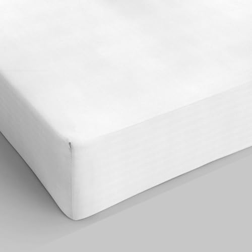Sogni e Capricci Max Color Fitted Sheet with 25cm Corner, White, single