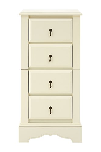 Premier Housewares Premier Housewares Florence 4 Drawer Chest, Mdf, Ivory, 4 Drawer