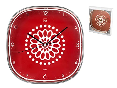 H&H Ellen 8056 Wall Clock 30 x 30 x 5 cm Red