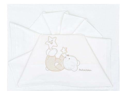 Andy & Helen Complete Fitted Sheet Set with Elasticated Bands and Pillowcase, Cream
