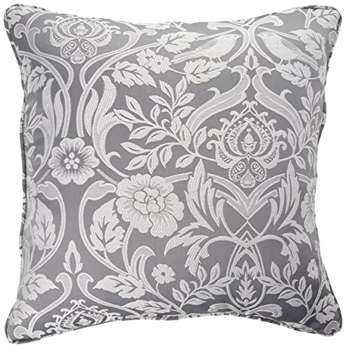 Emma Barclay Eden - Jacquard Cushion Cover in Silver - 17x17 (43x43cm) (EDECCCSIL)