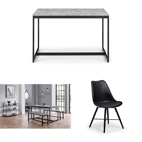 Julian Bowen Set Of Staten Table, Bench & 2 Kari Black Chairs