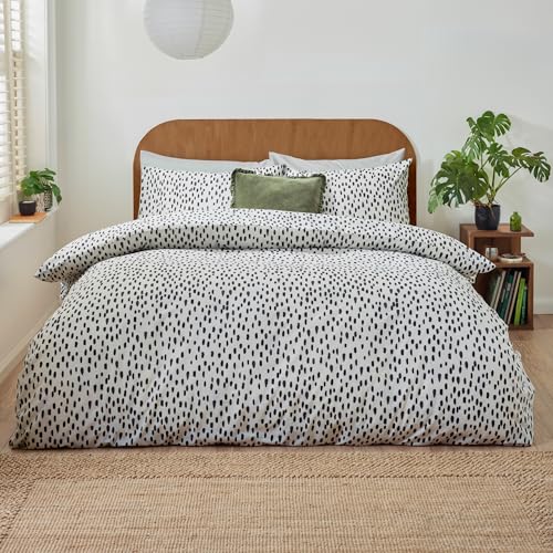 furn. Dottie Duvet Cover Set – Polka Dot Printed Modern Design Bedding (Multicolour - Double)