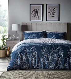 Portfolio Duvet Cover Set, Polyester, Blue, Double