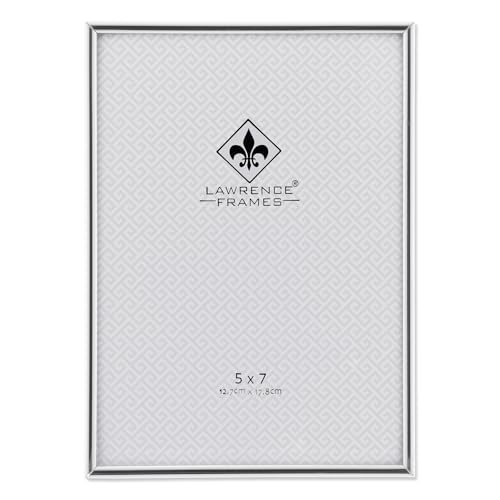 Lawrence Frames Simply Metal Picture Frame, 5 by 7-Inch, Silver
