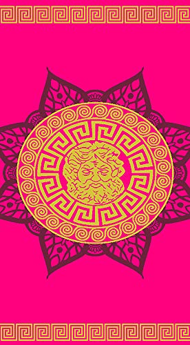 Sun and Surf Jacquard Velour Beach Towel Poseidon 90 x 170 cm 100% Cotton 415E, Multicoloured