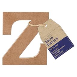 Papermania Bare Basics MDF Letter 1 Piece Z, Art, Craft, Alphabet Sign, Name Plaque, Make Them Personalised, Decorate With Paint, Glitter, Stencil, Vinyl, Small Plaque for Home Decor