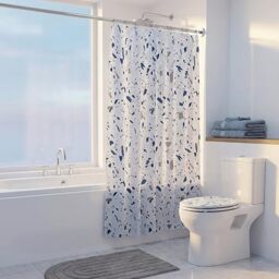 Croydex Blue Terrazzo Modern Fun Shower Curtain, 1800W x 1800H