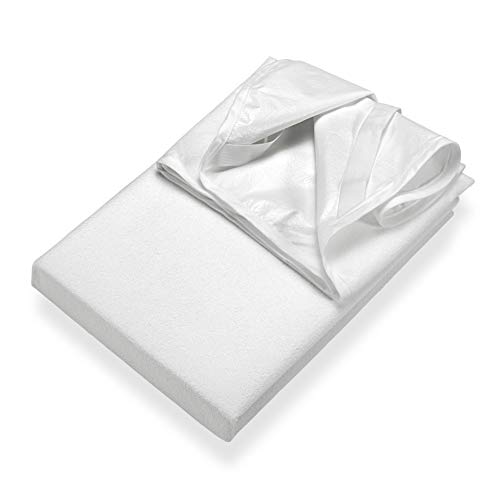 Setex Terry Towelling Waterproof Mattress Protector, Generation, White, F4PE, Terrycloth, Wei??, 140 x 200 cm