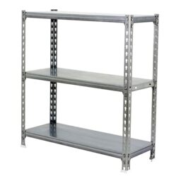 Simon Rack Garage Shelving Units 900x900x500 mm, 3 Tier Steel Rack, 180 kg per Shelf, Galvanised - Simonclick