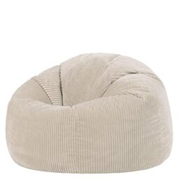 icon Kingston Cord Bean Bag with Filling Included, Beige