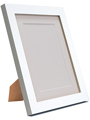 Q7 Picture Photo Frame, White with White Mount, 10 x 8 Image Size 7 x 5 Inch