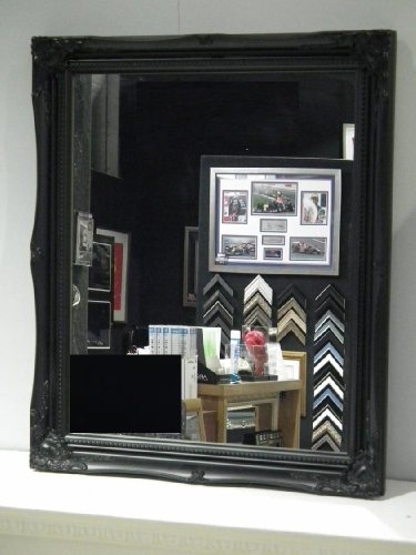BLACK Shabby Chic Antique Style Rectangular Poster PICTURE FRAME - Glass Size: 16 inches x 20 inches (40cm x 50cm)