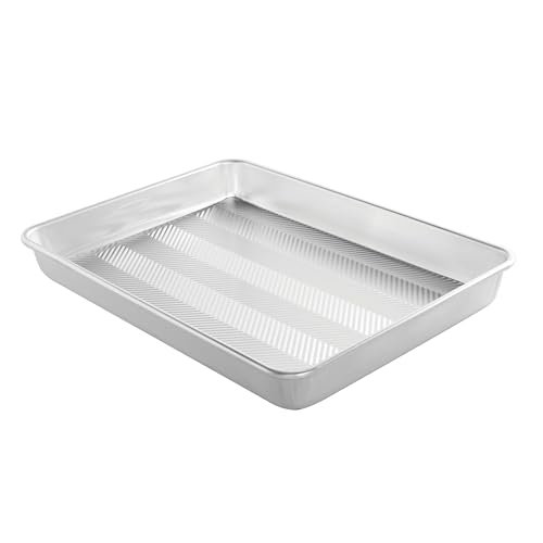 "Nordic Ware 44770 Prism 13"" X 18"" High-Sided Sheet Cake Pan, Aluminium, Metallic, Silver"