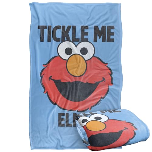 Sesame Street Tickle Me Elmo Tickle Me Silky Touch Super Soft Throw Blanket 91 x 147 Cm