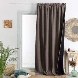 HomeMaison.com Thermal Curtain Opaque Taupe 140 x 260 cm
