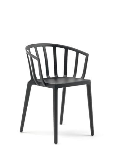 Kartell Venice Mat Chair Polycarbonate Matt Black 52.5 x 51 x H75