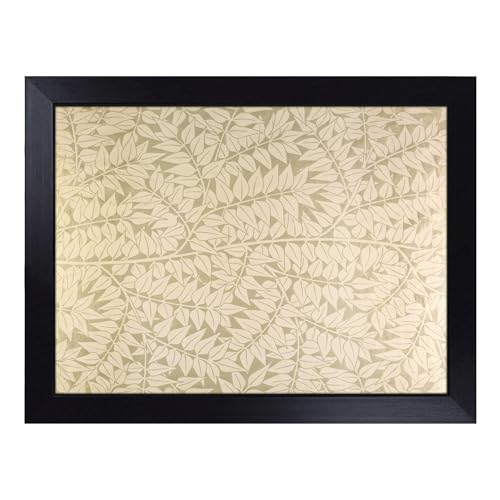 Lap Tray with Bean Bag Cushion, Branch Print By William Morris - Handmade in the UK, Raised Wooden Edge, Padded Cushion, Heat-Resistant Wipe-Clean Surface, for Meals, Laptops and Crafts