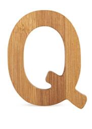 Small Foot 12070 ABC letter Q made of sustainable bamboo, can be combined with other letters as a decoration or door sign