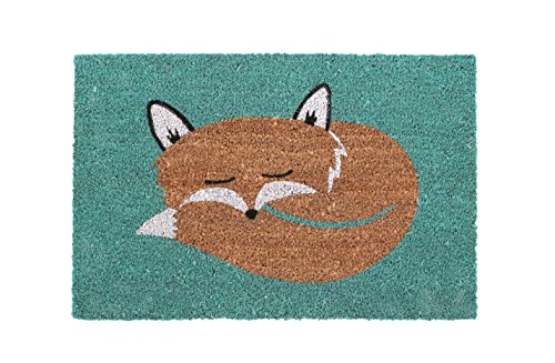 Premier Housewares Fox Coir Doormat, 60 x 40 cm, Blue