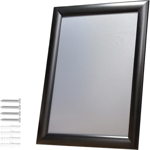 Albyco - Picture Frame A4 Easy-Click System - Photo Frame, Poster Frame, Frame A4 Format - 21 x 29.7 cm - Thickness of Frame 20 mm - Colour: Black - Metal