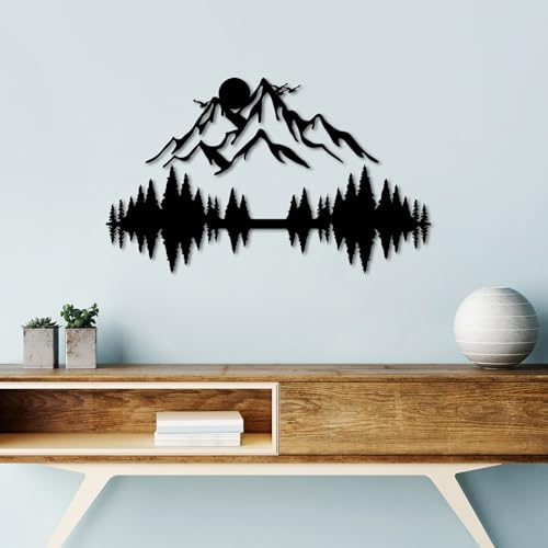 Stylish Black Decorative Metal Wall Accessory (2 Pieces), 100% Metal, 1.5 mm Thick, Easy Wall Mounting, Perfect for Modern Home Decor