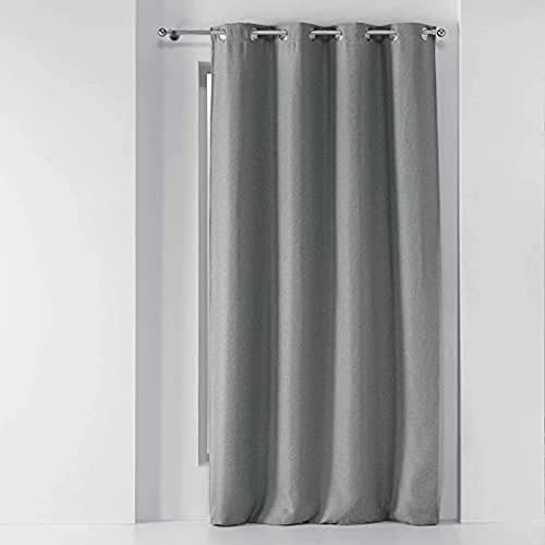 Douceur d'Intérieur, Curtain with Eyelets 135 x 240 cm Woven Grey Blackout Woven
