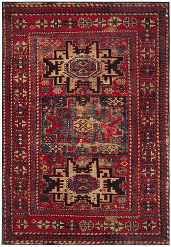 Safavieh Persian Collection Traditional Rug for Living Room, Dining Room, Bedroom Short Pile, Red and Multi, 24 x 36 Inch