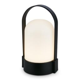 BRILONER - Wireless LED Table lamp IP44 with Touch, Step-dimmable, Replaceable Battery, Bedside lamp, Reading lamp, LED lamp, Camping lamp, Table Light, Battery lamp, Outdoor, 9x8x15.5 cm, Black