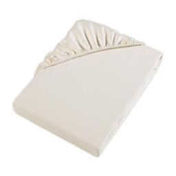 Möve fitted sheet 100 x 200 x 30 cm made of 100% cotton satin (300 tc), champagne