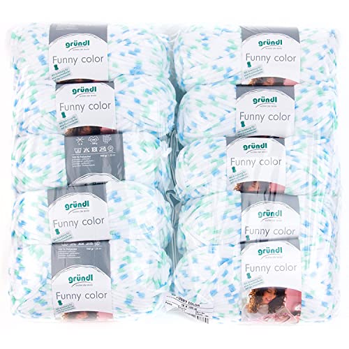 Gr??ndl 3525 ??? 04 Funny Color Cotton Cover 100% Polyester, Blue/Green Color, 47, 50 x 40 x 10 cm
