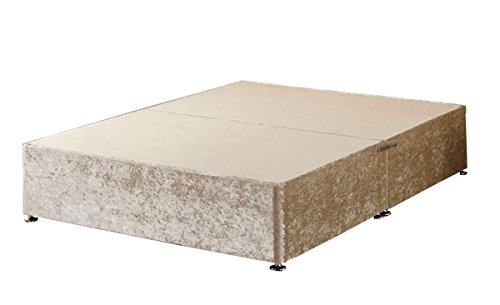 WINDSOR BASE Cream Velvet Divan Base, Fabric