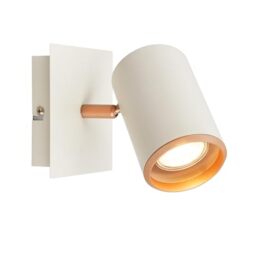 BRILONER Wall Light, Adjustable, GU10 Socket, max. 10W, Wall lamp, Indoor, Lounge, Bedroom, Bedside, Kitchen, 12 x 14 cm, Light Grey-Coffee